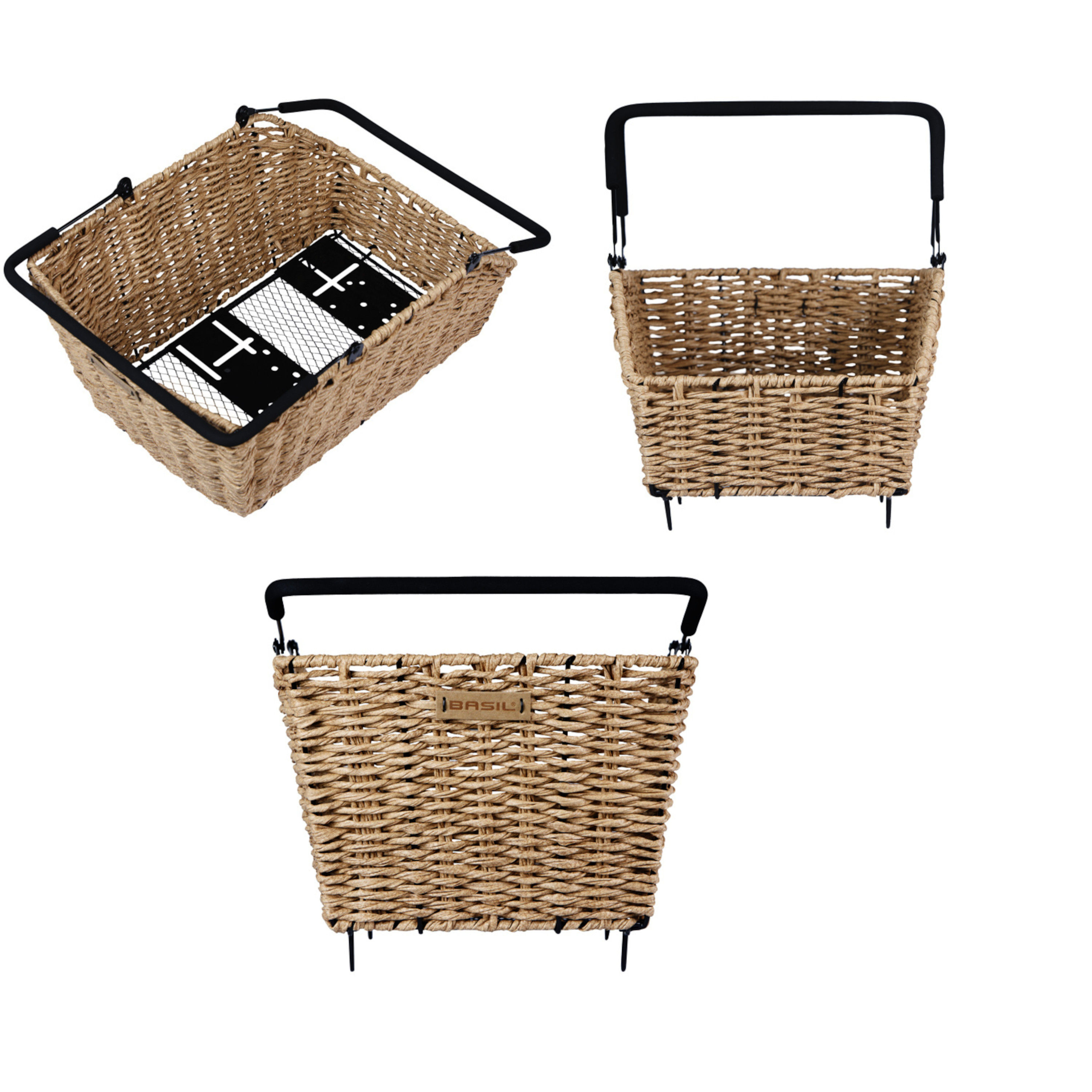 Basil Fahrradkorb Cento Rattan Look Multi