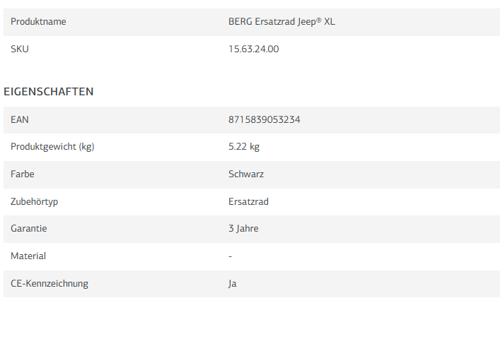 BERG Spare wheel Jeep®