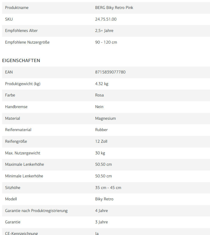 BERG Biky Retro Pink        