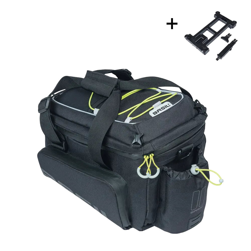 Gepäckträgertasche Basil XL Pro MIK schwarz lime, 9-36ltr, M