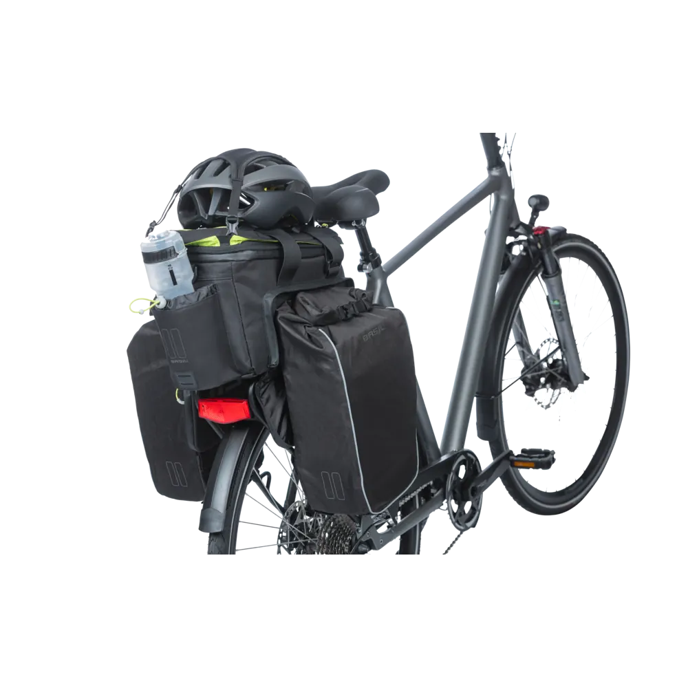 Gepäckträgertasche Basil XL Pro MIK schwarz lime, 9-36ltr, M